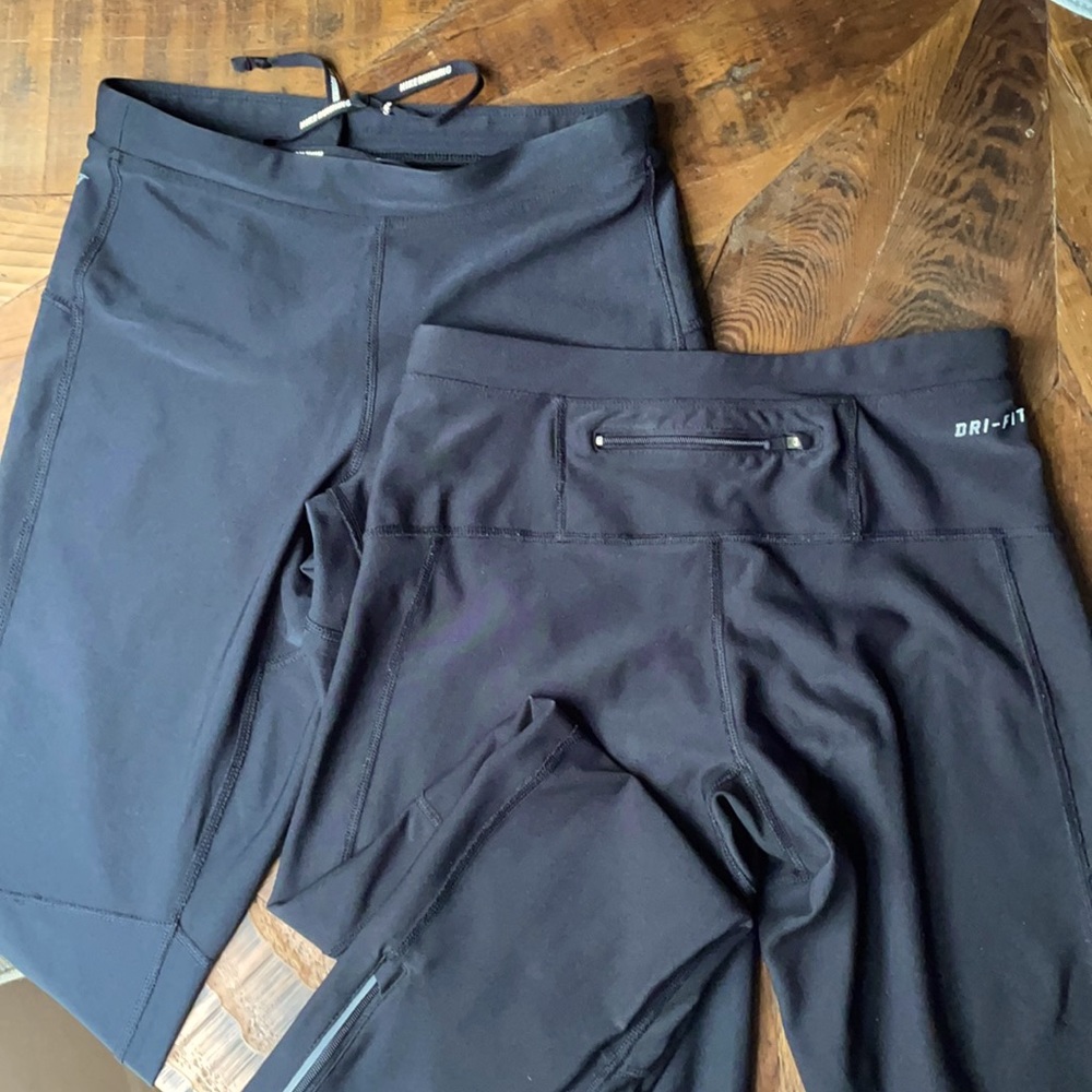 NIKE PRO 2 PAIR LEGGING BUNDLE - 2 pairs of black leggings size S